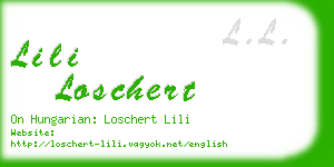 lili loschert business card